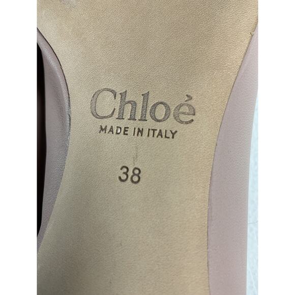 Chloé 'Lauren' Pink Leather Ballet Flats Size 8 - Picture 8 of 9